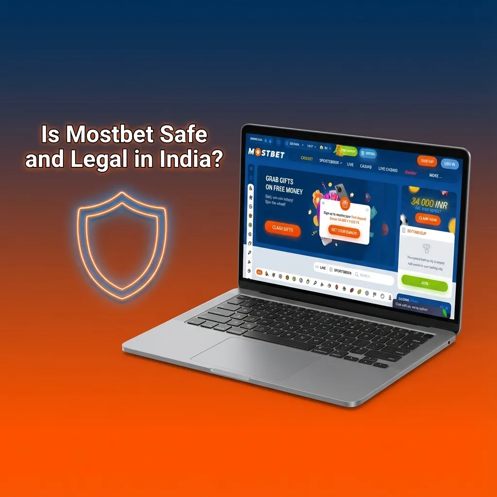Infographic on Mostbet India safety and legality, showing Curacao licence, SSL security, privacy policy, and 18+ legal betting